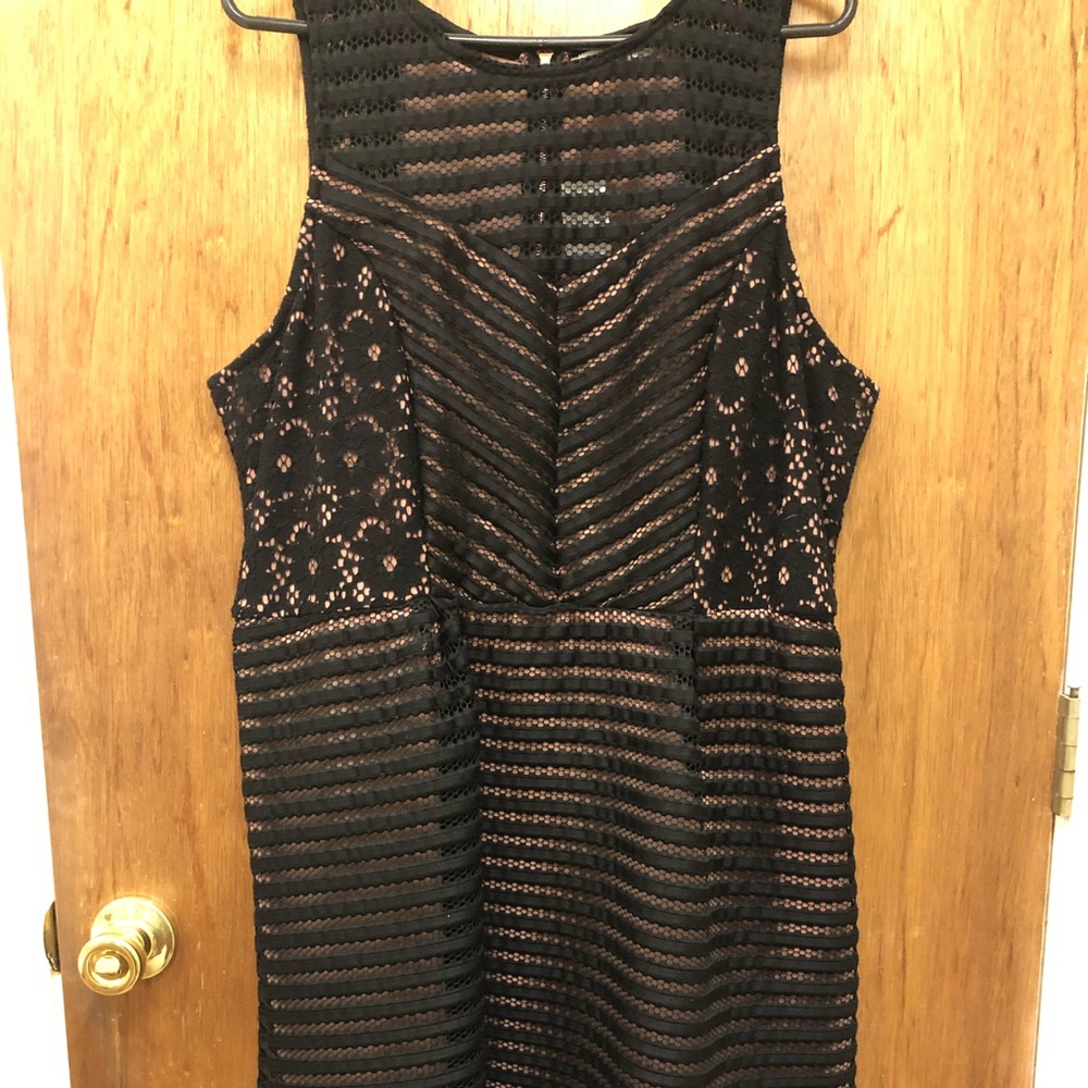 Maurice’s, rose gold and black dress